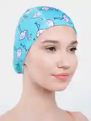 Голубой шапочка для плавания, тканевая