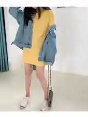 Лимонный платье для дома и улицы