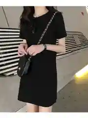 Черный платье для дома и улицы