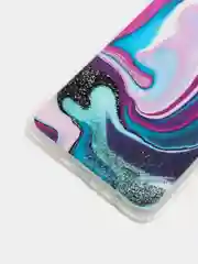 Индиго чехол Huawei Honor 9X Lite, Honor 8X, Хонор 8Х, силиконовый с мраморным рисунком