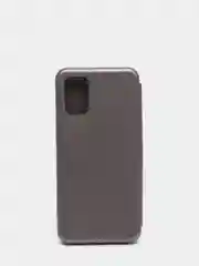 Серебряный чехол книжка Samsung A03S/A037F горизонтальная на магните