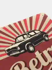 Аметистовый винтажные жестяные таблички "Auto"