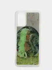 Лайм чехол Samsung Galaxy A02s, Галакси А02с силиконовый переливающийся жидкий с блестками