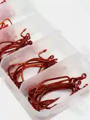 Красный офсетные крючки, набор 50 штук