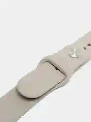 Серебряный ремешок, силиконовый, цветной, для Apple Watch, 38, 40, 42, 44, 45, 49 мм