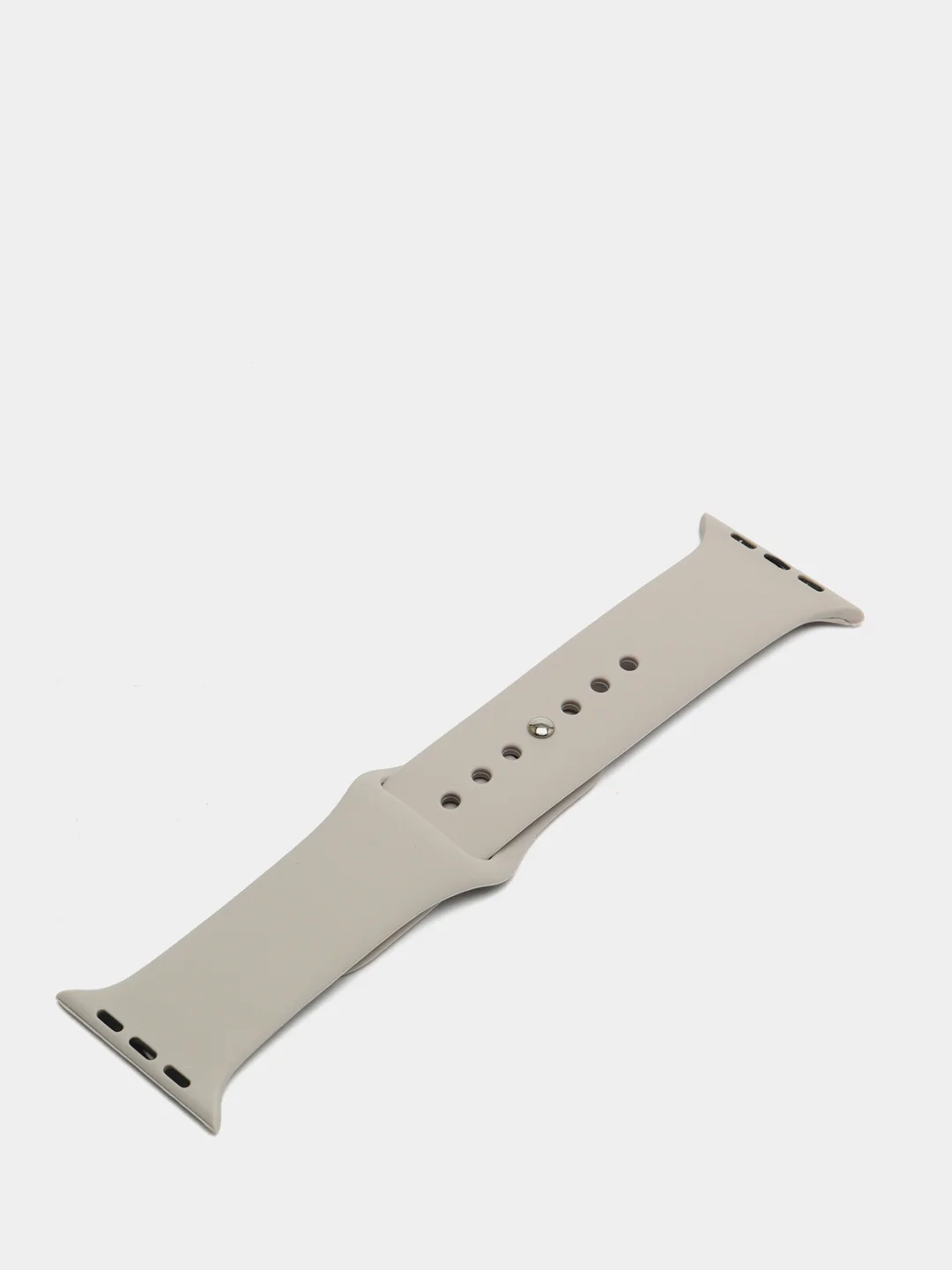 Серебряный ремешок, силиконовый, цветной, для Apple Watch, 38, 40, 42, 44, 45, 49 мм