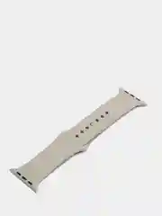 Серебряный ремешок, силиконовый, цветной, для Apple Watch, 38, 40, 42, 44, 45, 49 мм
