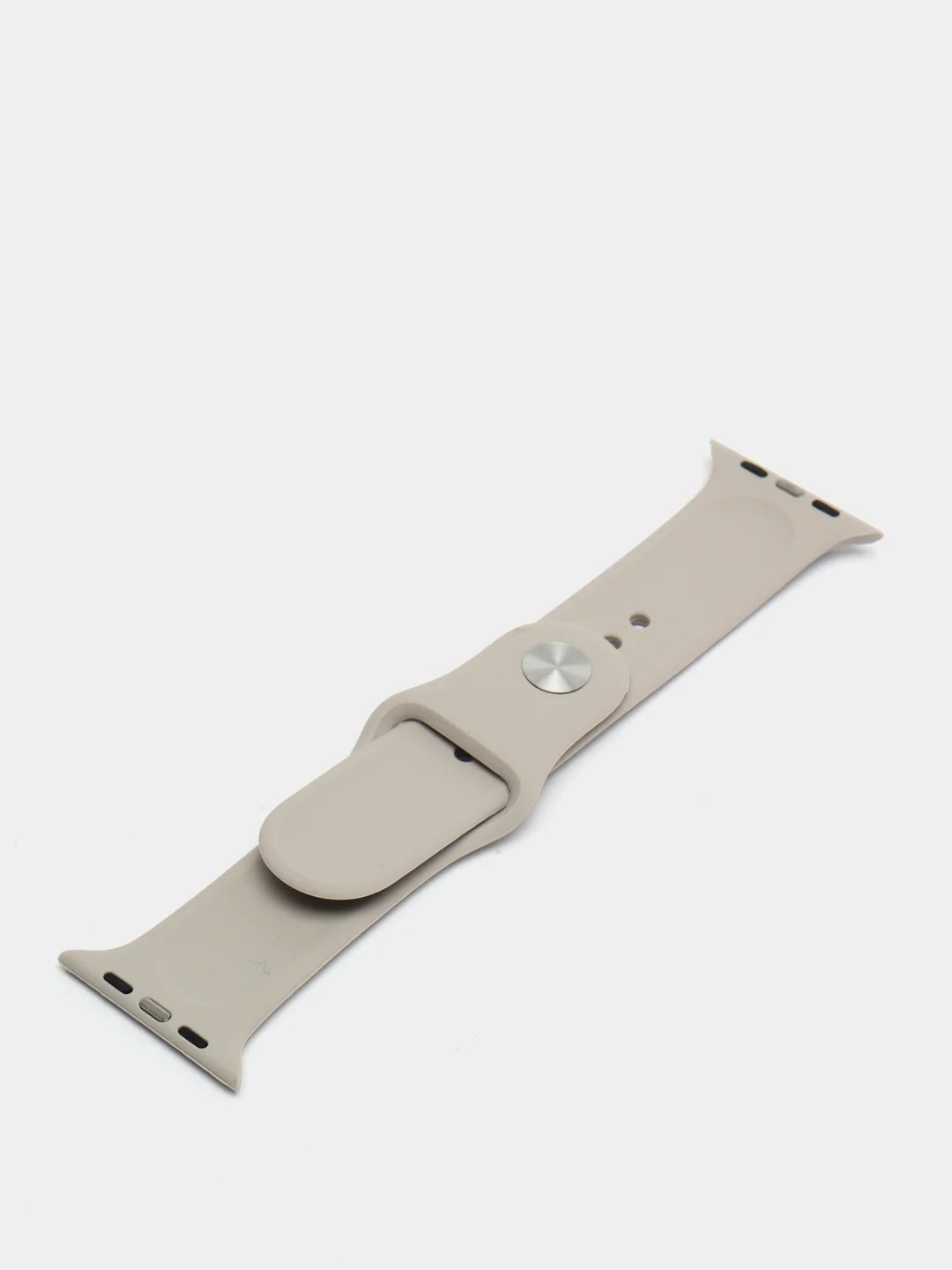 Серебряный ремешок, силиконовый, цветной, для Apple Watch, 38, 40, 42, 44, 45, 49 мм