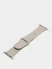 Серебряный ремешок, силиконовый, цветной, для Apple Watch, 38, 40, 42, 44, 45, 49 мм