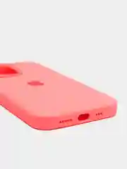 Кораллово-розовый чехол Silicone Case для iPhone 13 Pro с закрытым низом