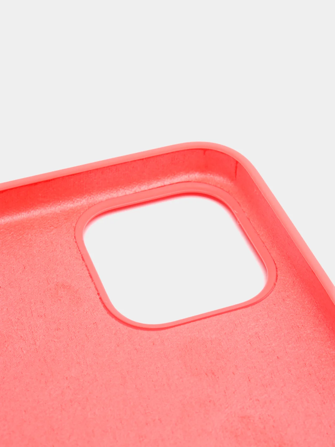Кораллово-розовый чехол Silicone Case для iPhone 13 Pro с закрытым низом