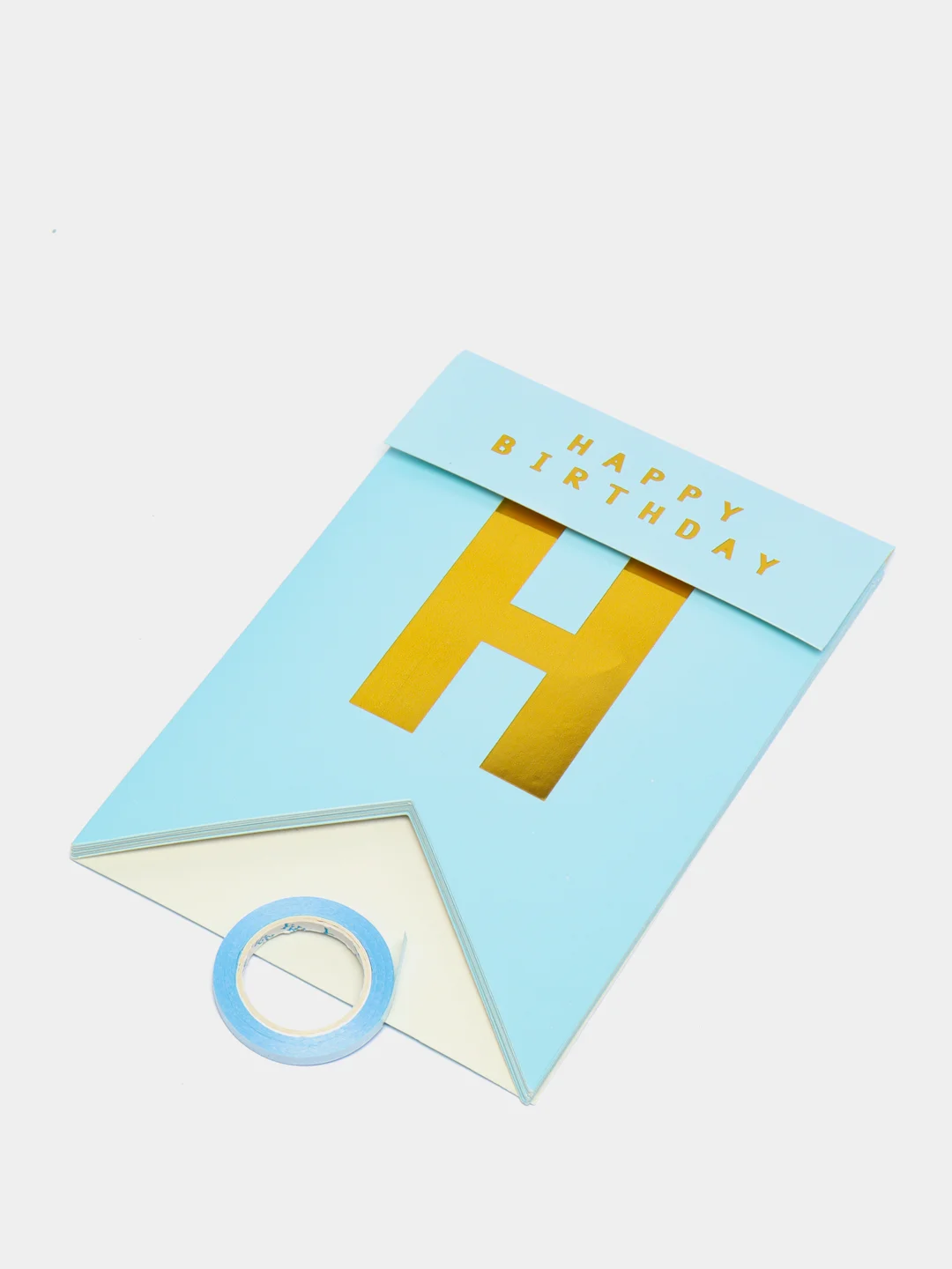 Голубой гирлянда "Happy birthday"