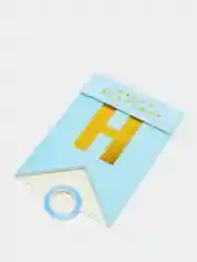 Голубой гирлянда "Happy birthday"