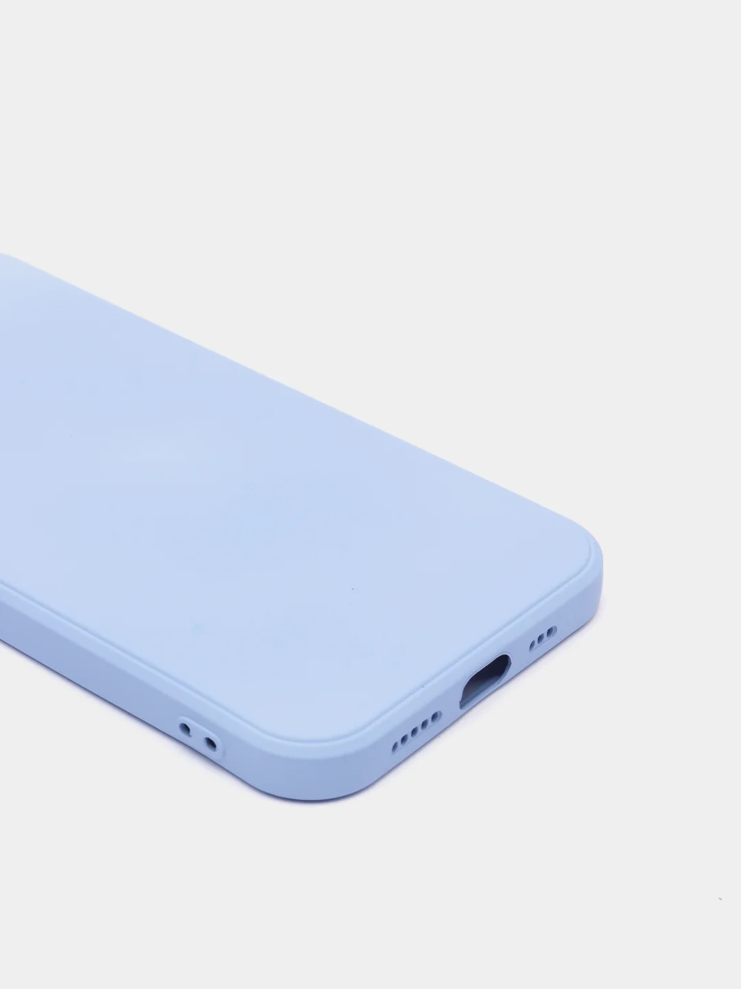 Сиреневый чехол с бархатом внутри и вырезами под защиты камеры Iphone 12 PRO