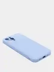 Сиреневый чехол с бархатом внутри и вырезами под защиты камеры Iphone 12 PRO