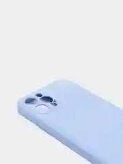Сиреневый чехол с бархатом внутри и вырезами под защиты камеры Iphone 12 PRO