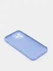 Сиреневый чехол с бархатом внутри и вырезами под защиты камеры Iphone 12 PRO