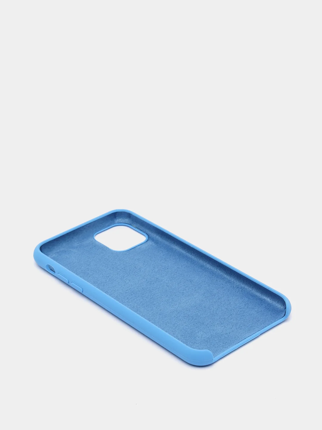 Светло-синий чехол с бархатом внутри и защитой камеры Iphone 11 PRO MAX