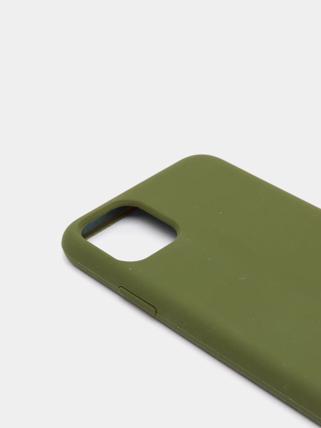 Оливковый чехол с бархатом внутри и защитой камеры Iphone 11 PRO MAX