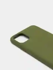 Оливковый чехол с бархатом внутри и защитой камеры Iphone 11 PRO MAX