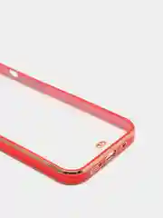 Красный чехол прозрачный с золотыми краями Iphone 12 PRO