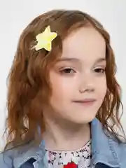Желтый заколки клик-клак для волос с пайетками зведа сердце бабочка