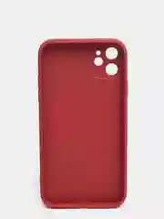 Красный чехол для iPhone Xr/ 11/ 12/ mini/ Pro/ ProMax, силиконовый со стеклянной панелью