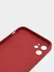 Красный чехол для iPhone Xr/ 11/ 12/ mini/ Pro/ ProMax, силиконовый со стеклянной панелью