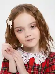 Бронзовый детская заколка для волос, 2 штуки, Бант 4-5 см