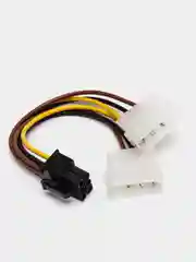 Переходник для видеокарты с 2 molex 4 pin на 6 pin / Кабель питания видеокарты
