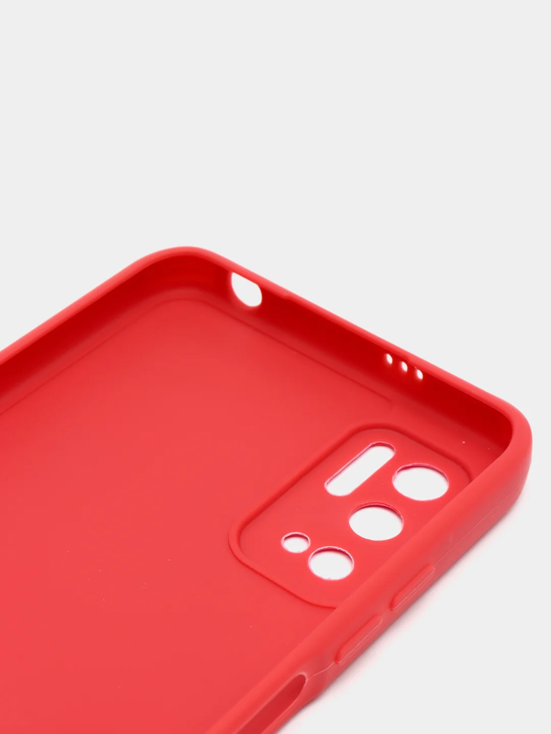 Красный чехол силиконовый с акварельным принтом и защитой камеры для Xiaomi Poco M3 Pro (редми)