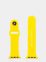 Желтый силиконовый ремешок для Apple Watch 4, 5, 6, 7, 8, SE на 38/42/40/44/41/45