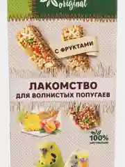 Лакомство для волнистых попугаев с фруктами Triol Original, упаковка 2 штуки, 55 г