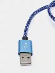 Синий кабель USB - microUsb для Зарядки и Передачи данных