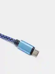 Синий кабель USB - microUsb для Зарядки и Передачи данных