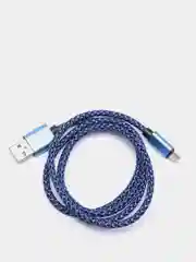 Синий кабель USB - microUsb для Зарядки и Передачи данных