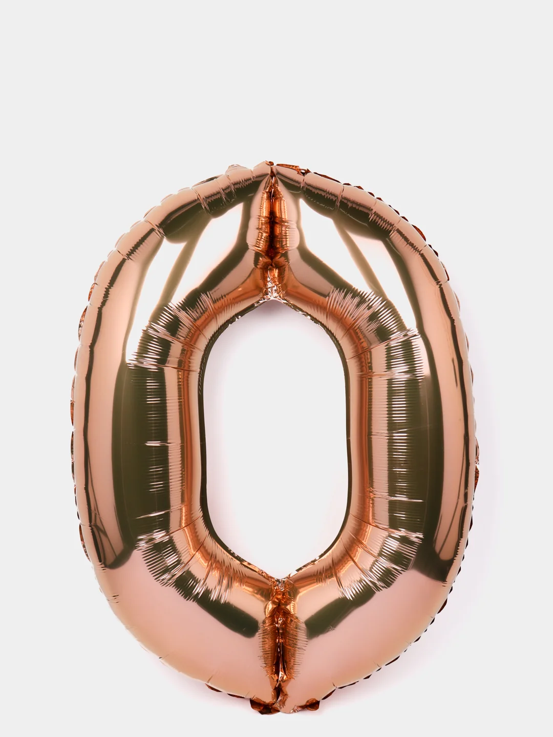 Цифра "0", красное золото, 40/102 см, 1 штука