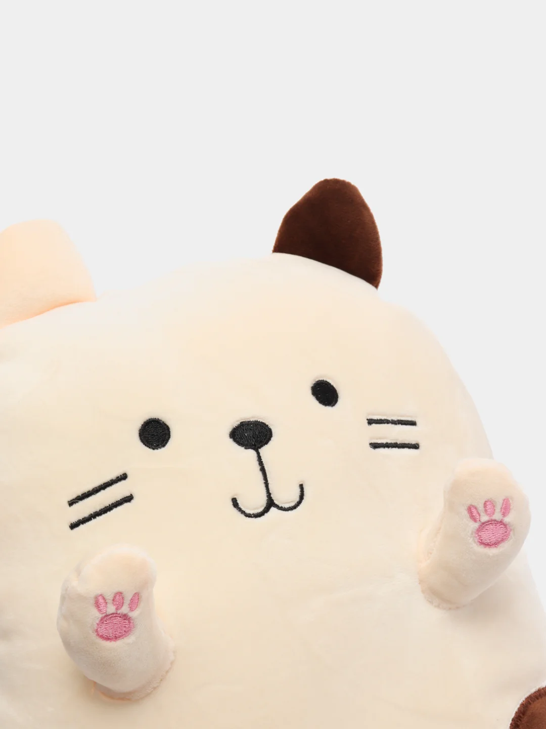 Бежевый мягкая игрушка Кот подушка 40 см / игрушка-подушка / котик