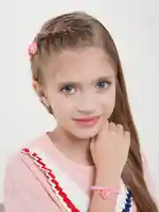 Кораллово-розовый детский набор украшений