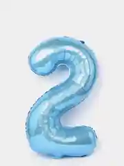 Цифра "2", цвет тиффани, 40/102 см, 1 штука