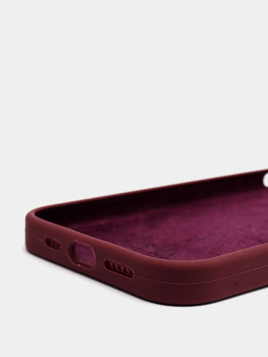 Тёмно-бордовый чехол Silicone Case для iPhone 13 с закрытым низом
