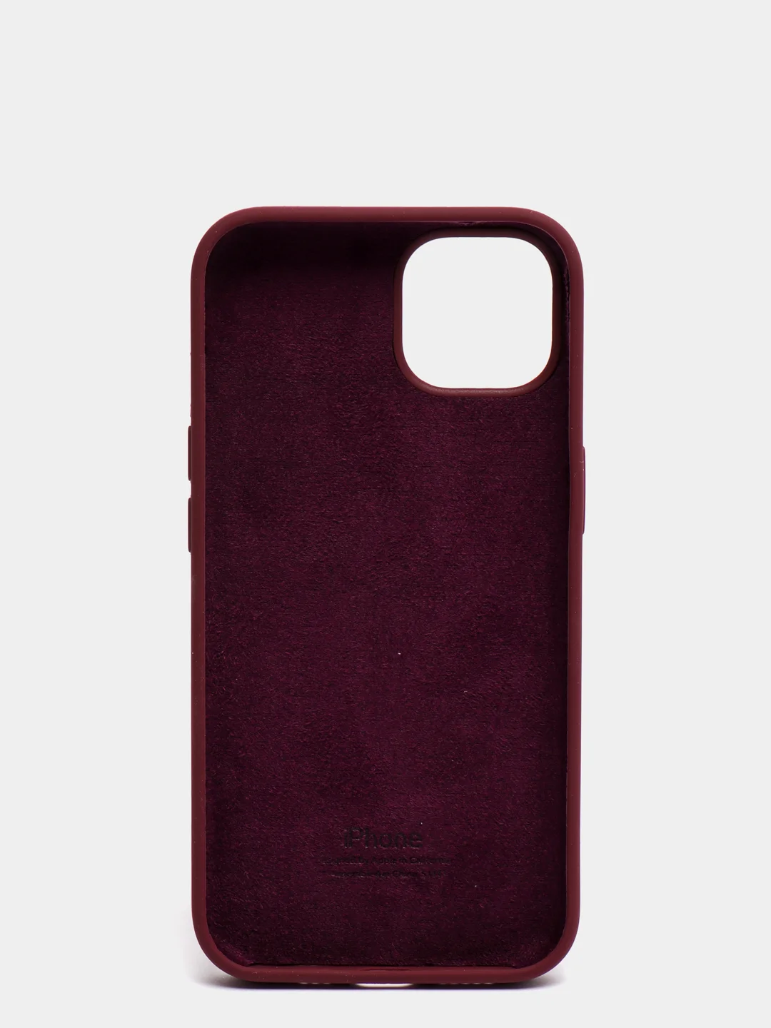 Тёмно-бордовый чехол Silicone Case для iPhone 13 с закрытым низом