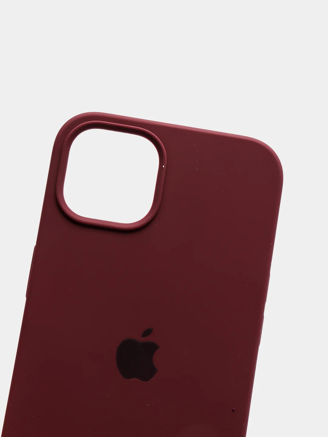 Тёмно-бордовый чехол Silicone Case для iPhone 13 с закрытым низом