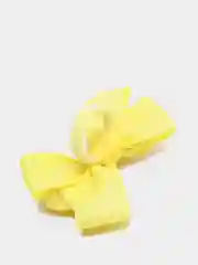 Желтый бант для волос на резинке