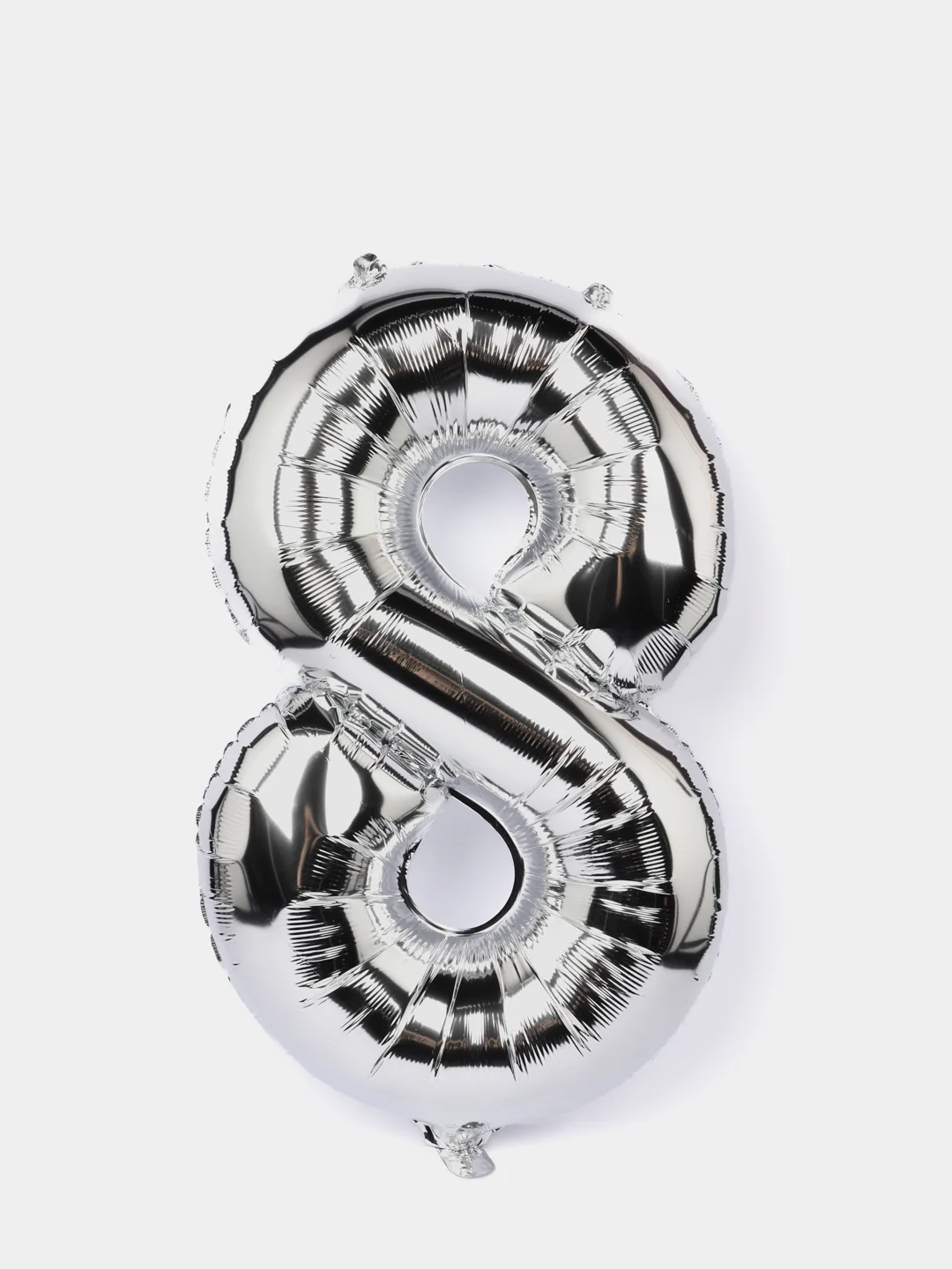 Шар цифра "8", серебро, 40/102 см, 1 штука