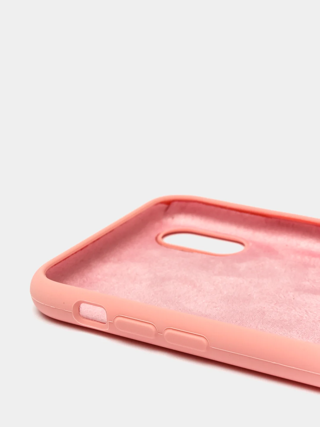 Пастельно-коралловый чехол с бархатом внутри IPhone X / XS