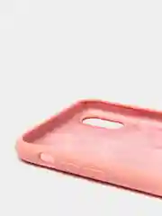 Пастельно-коралловый чехол с бархатом внутри IPhone X / XS