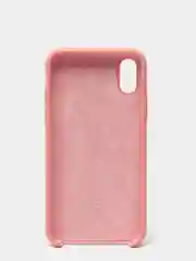 Пастельно-коралловый чехол с бархатом внутри IPhone X / XS