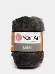 Серый меланж пряжа  YarnArt Mink, полиамид, 50 г, 75 м, (имитация меха)