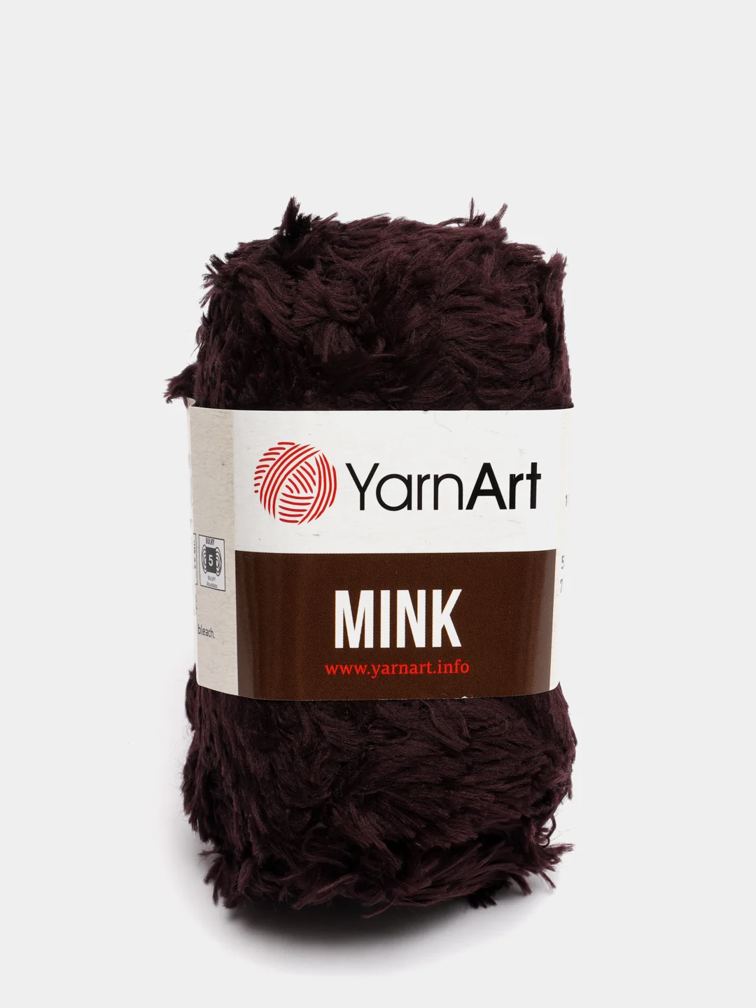 Тёмно-бордовый пряжа  YarnArt Mink, полиамид, 50 г, 75 м, (имитация меха)